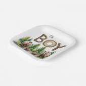 Oh Junge: Waldbaumtypografie Bärendusche Pappteller (Gewinkelt)