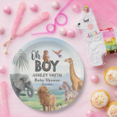 Oh Junge! Wild Safari Animals Baby Shower Pappteller (Party)