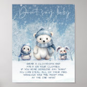 Oh Junge Winter Baby Dusche Sage kein Baby Game Poster (Vorne)