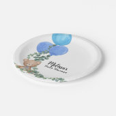 Oh Junge, wir können frühes Warten Balloon Eukalyp Pappteller (Schrägansicht)