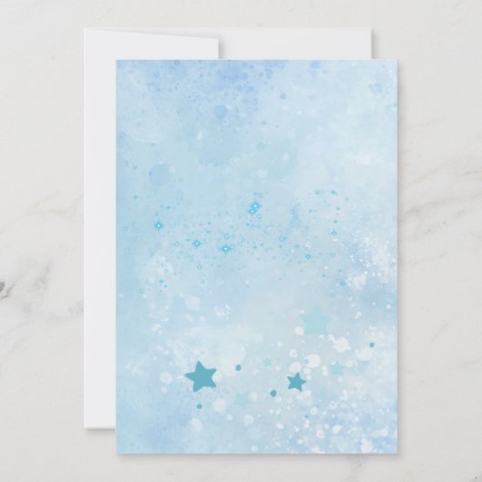 Oh, Junge, wir können frühzeitig auf eine Babydusc Einladung (Rückseite)