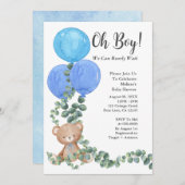 Oh, Junge, wir können frühzeitig auf eine Babydusc Einladung (Vorne/Hinten)