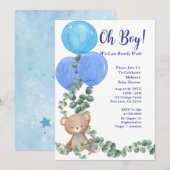 Oh, Junge, wir können frühzeitig auf eine Babydusc Einladung (Vorne/Hinten)