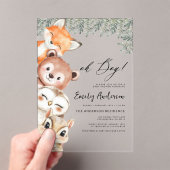 Oh Junge! Woodland Animals Babydusche Acryleinladungen (Insitu (Handheld))