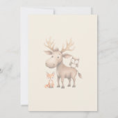 Oh Junge! Woodland Animals Wasserfall Kinderdusche Einladung (Rückseite)