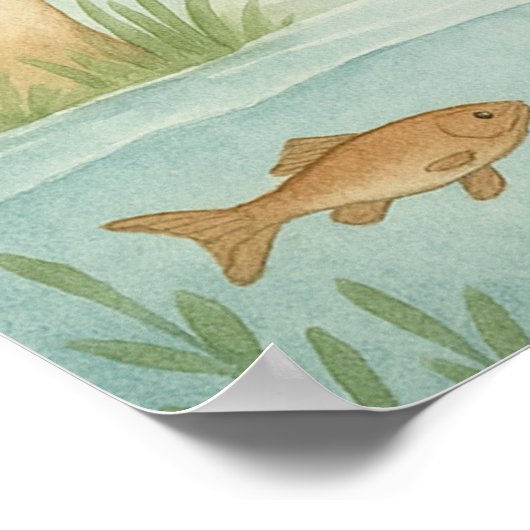 Oh Junge! Woodland Baby Dusche Willkommenspender Poster (Ecke)