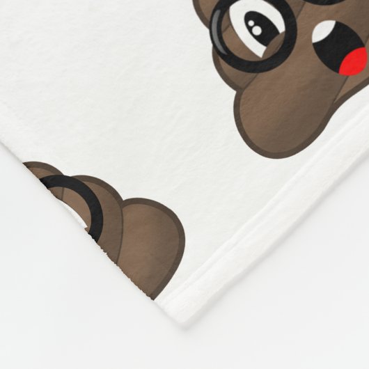 Oh kacken Sie Emoji w/Glasses Fleecedecke (Ecke)