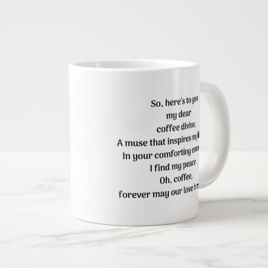 Oh Kaffee, Jumbo-Tasse (Vorderseite Rechts)