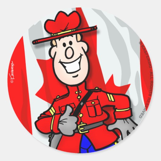 Oh, Kanada EH! Runder Aufkleber (Vorderseite)