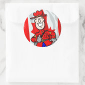 Oh, Kanada EH! Runder Aufkleber (Tasche)