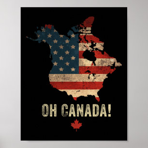 Oh, Kanada! Funny Trump 47 Shirt Kanada und US-Kar Poster