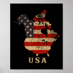 Oh, Kanada! Karte Kanada und USA - Anhang Amerika  Poster