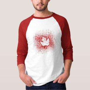 Oh, Kanada! Rotes Graffiti-Blatt T-Shirt