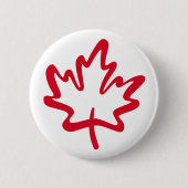 Oh, Kanada! Tag Big Red Maple Leaf Button (Vorderseite)