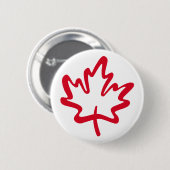 Oh, Kanada! Tag Big Red Maple Leaf Button (Vorne & Hinten)