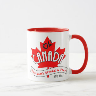 Oh, Kanada! True North Strong und Free Tasse