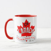Oh, Kanada! True North Strong und Free Tasse (Links)