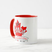 Oh, Kanada! True North Strong und Free Tasse (Vorderseite Links)