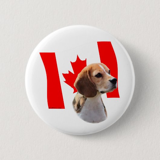 Oh, Kanada...und Beagle. Button (Vorderseite)