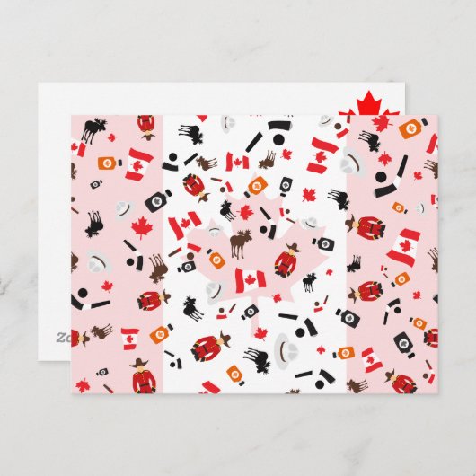 Oh, Kanada - was Kanada für berühmt ist Postkarte (Vorne/Hinten)