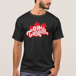 Oh kanadischer Tag Ahornleaf Oh kanadische Flaggen T-Shirt