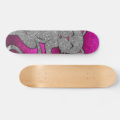 Oh Kitty Bling Glitzer Skate Party Luxurik Sk Skateboard (Horizontal)