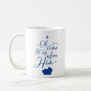 Oh, komm Lass uns Adore Ihm Weihnachtskrippen Kaffeetasse