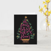 Oh kommen Lass uns Adore Ihm Jesus Weihnachten Chr Karte (Gelbe Blume)