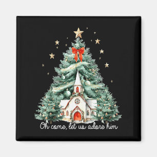 Oh kommt lasst uns ihn anbeten Christ Jesus Weihna Magnet