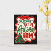 Oh kommt lasst uns ihn anbeten Garn Häkel Nativitä Karte (Gelbe Blume)