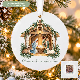 Oh kommt lasst uns ihn anbeten Weihnachtsdekoratio Ornament