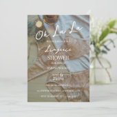 Oh La Boho Lingerie Bridal Dusche Einladung (Stehend Vorderseite)