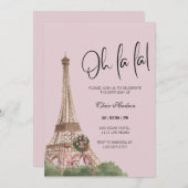 Oh La Chic Paris Themed Party Einladung (Vorne/Hinten)
