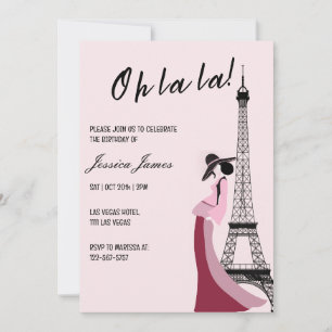 Oh La Chic Paris Themed Party Einladung