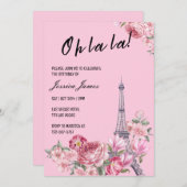 Oh La Chic Paris Themed Party Einladung (Vorne/Hinten)