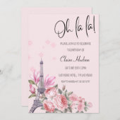 Oh La Chic Paris Themed Party Einladung (Vorne/Hinten)
