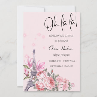 Oh La Chic Paris Themed Party Einladung