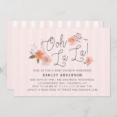 Oh La Französisch Babydusche Einladung (Vorne/Hinten)