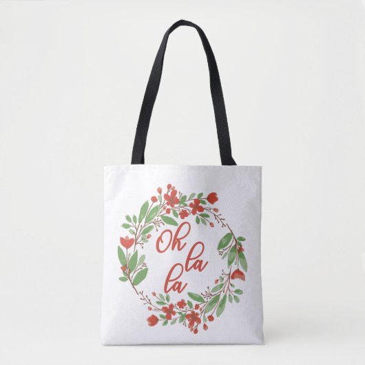 Oh La - Französische Redewendungen Tasche (Vorderseite)