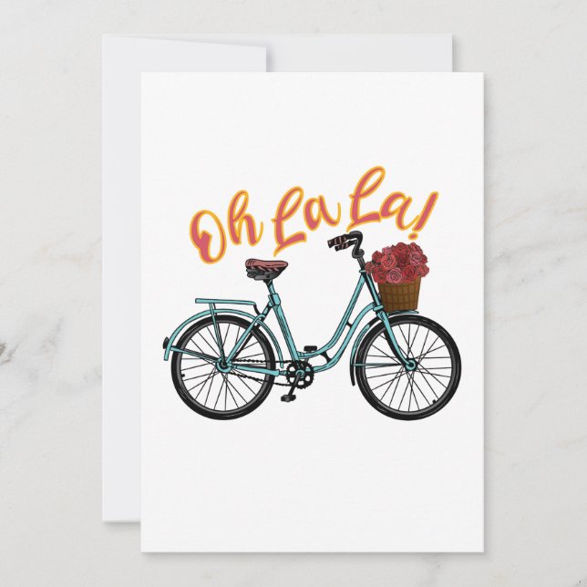 Oh La French Bicycle Funny French Redewendungen (Vorderseite)