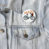 Oh La French Bicycle Funny French Redewendungen Button (Beispiel)