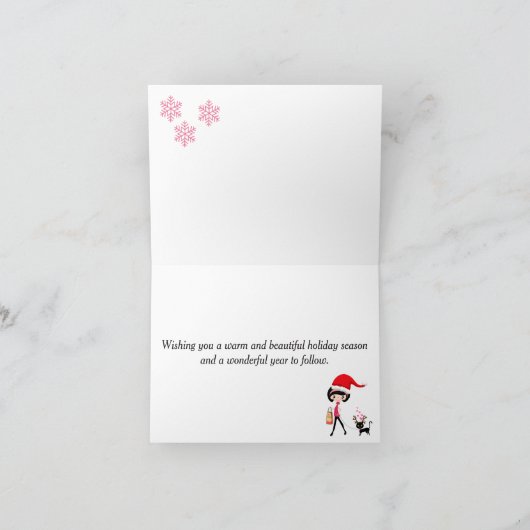 Oh La Girl und Cat Paris Eiffel Tower Weihnachten (Innenseite)