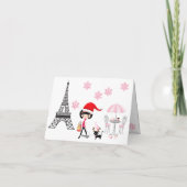 Oh La Girl und Cat Paris Eiffel Tower Weihnachten (Rückseite)