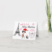 Oh La Girl und Cat Paris Eiffel Tower Weihnachten (Vorderseite)