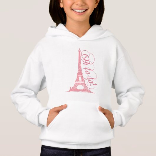 Oh La La - Eiffel Tower Paris Frankreich Hoodie (Vorderseite)