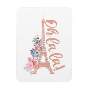 Oh La La - Eiffel Tower Paris Frankreich Magnet