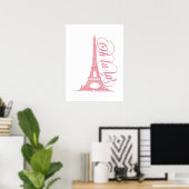 Oh La La - Eiffel Tower Paris Frankreich Poster (Heimbüro)