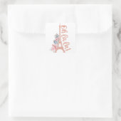 Oh La La - Eiffel Tower Paris Frankreich Quadratischer Aufkleber (Tasche)