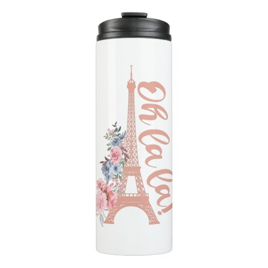 Oh La La - Eiffel Tower Paris Frankreich Thermosbecher (Vorderseite)