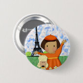 Oh La-La-Paris-Knopf Button (Vorne & Hinten)
